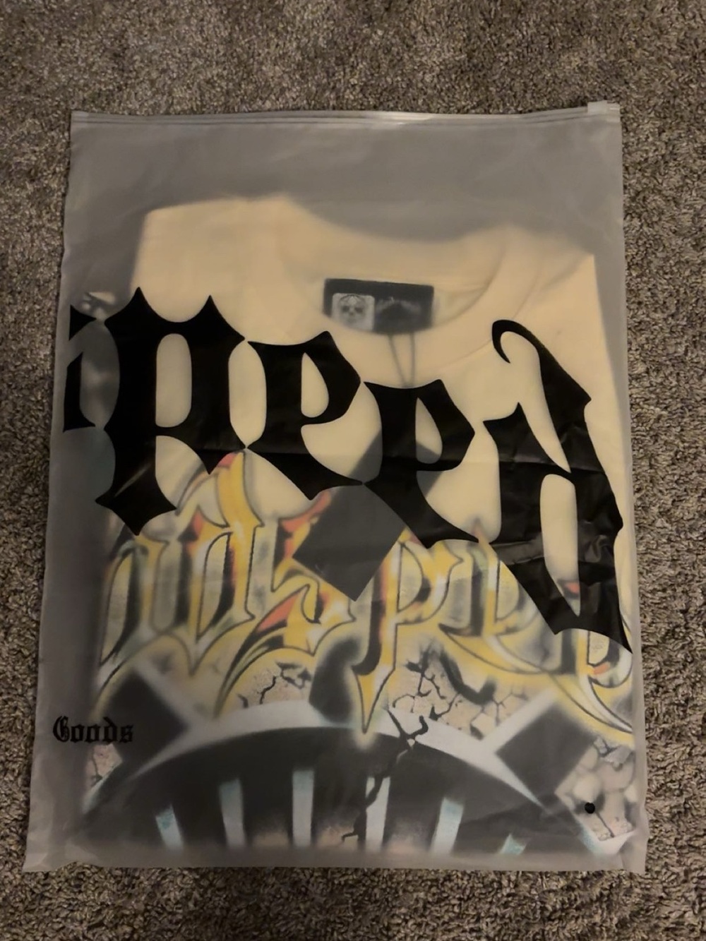 Cream Short Sleeve Graphic Tee - Street Style Print